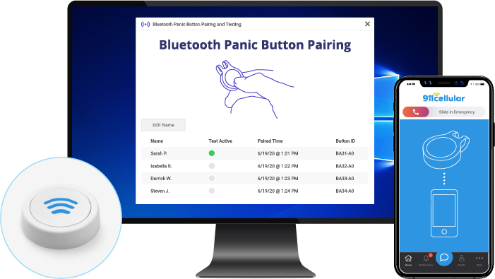 wearable panic buttons - security safety personal - device integration
